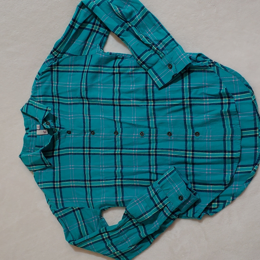 🎁SO lightweight flannel girls sz S 7